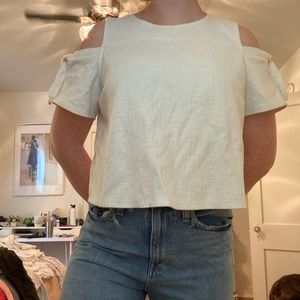 Madewell tie shoulder top